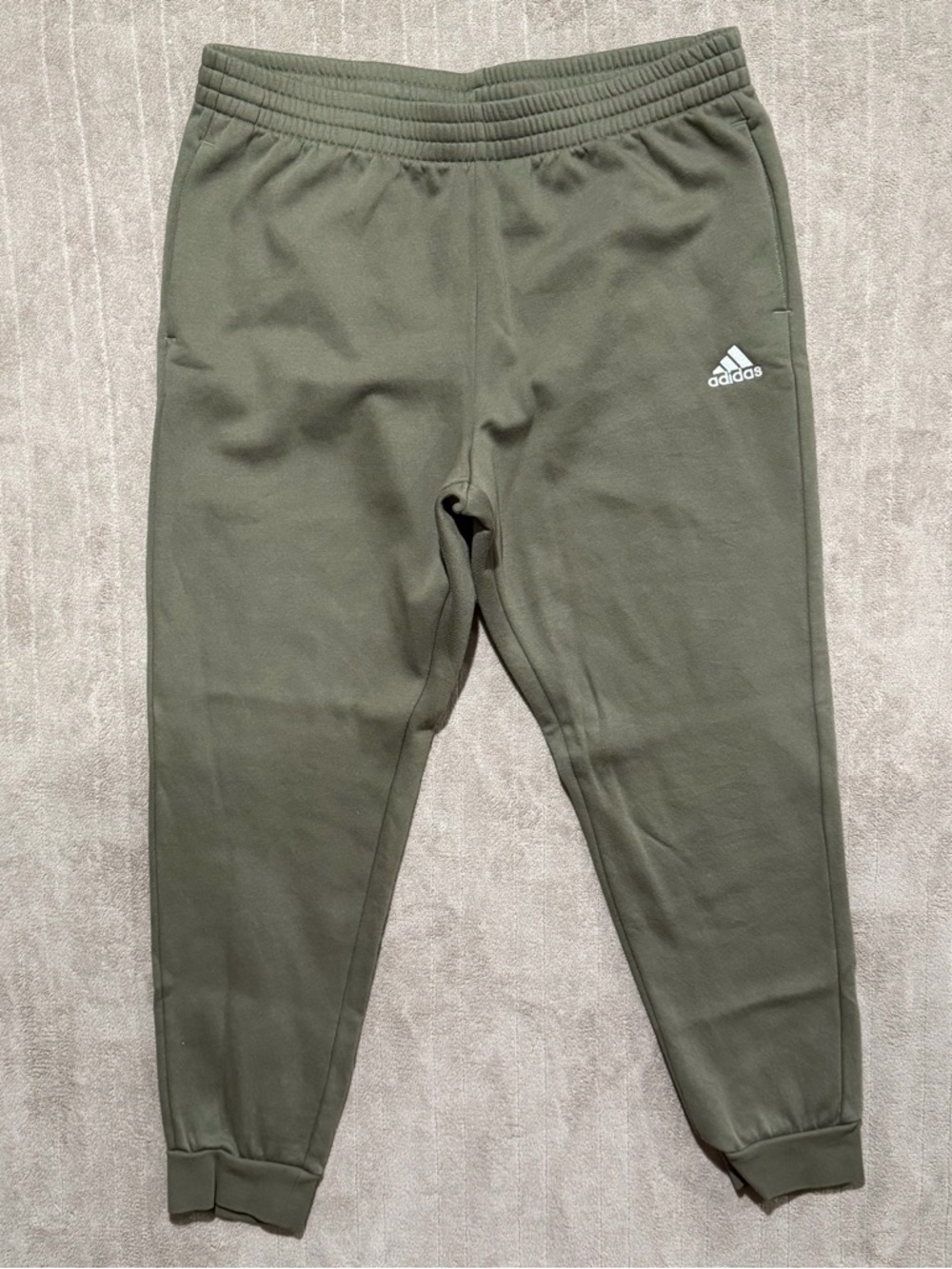 adidas Jogger Sweatpants Mens XXL Olive Green Athletic Drawstring Activewear Gym